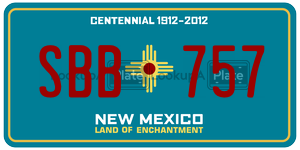 SBB757 license plate in New Mexico