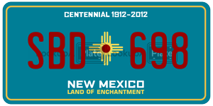 SBD698  license plate in NM