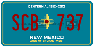 SCB737 license plate in New Mexico