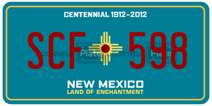 SCF598  license plate in NM