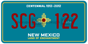 SCG122  license plate in NM