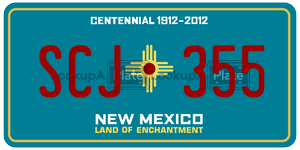 SCJ355  license plate in NM