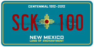 SCK100  license plate in NM