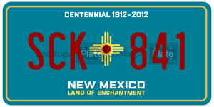 SCK841 license plate in New Mexico