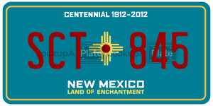 SCT845  license plate in NM