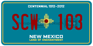 SCW103  license plate in NM