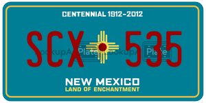 SCX535 license plate in New Mexico