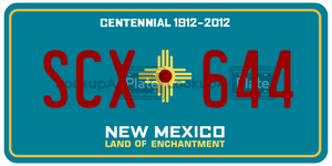 SCX644 license plate in New Mexico