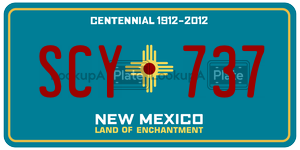 SCY737  license plate in NM
