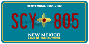 SCY805 license plate in New Mexico