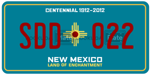 SDD022  license plate in NM
