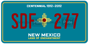 SDF277  license plate in NM
