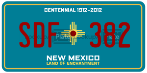 SDF382  license plate in NM