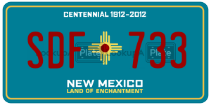 SDF733  license plate in NM
