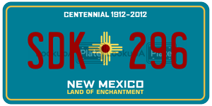 SDK296  license plate in NM