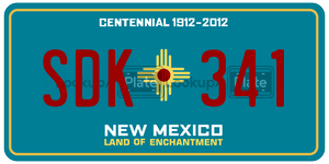 SDK341  license plate in NM