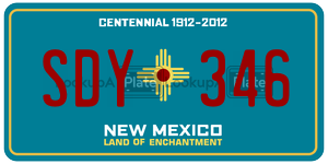 SDY346  license plate in NM