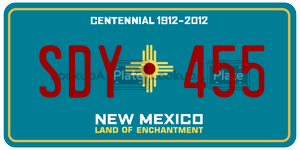 SDY455  license plate in NM