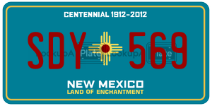 SDY569  license plate in NM