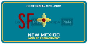 SF license plate in New Mexico