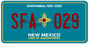 SFA029  license plate in NM