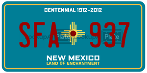 SFA937  license plate in NM