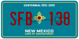 SFB138  license plate in NM