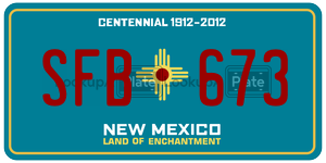 SFB673  license plate in NM