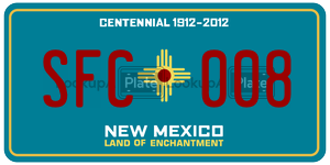 SFC008  license plate in NM