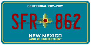 SFR862  license plate in NM