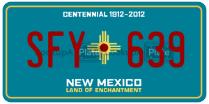 SFY639  license plate in NM