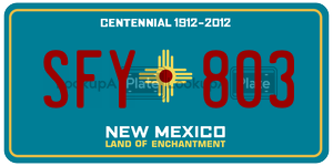 SFY803  license plate in NM