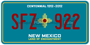 SFZ922  license plate in NM