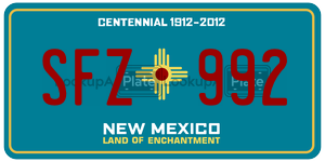 SFZ992  license plate in NM