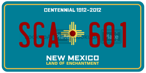 SGA601  license plate in NM