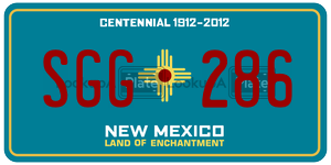 SGG286  license plate in NM