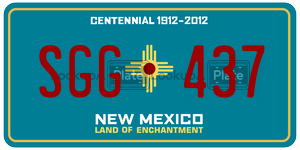 SGG437  license plate in NM