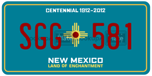 SGG581  license plate in NM