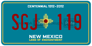 SGJ119  license plate in NM