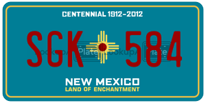 SGK584  license plate in NM