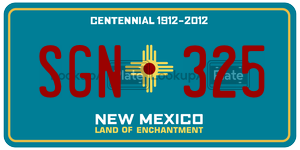 SGN325  license plate in NM