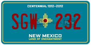 SGW232  license plate in NM