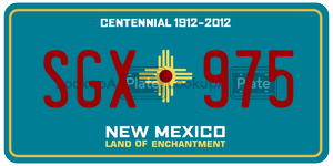 SGX975  license plate in NM