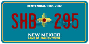 SHB295  license plate in NM