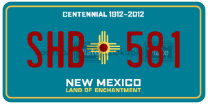 SHB581  license plate in NM