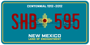 SHB595  license plate in NM