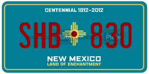SHB830  license plate in NM