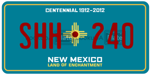 SHH240  license plate in NM