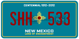 SHH533 license plate in New Mexico