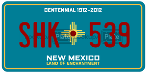 SHK539  license plate in NM